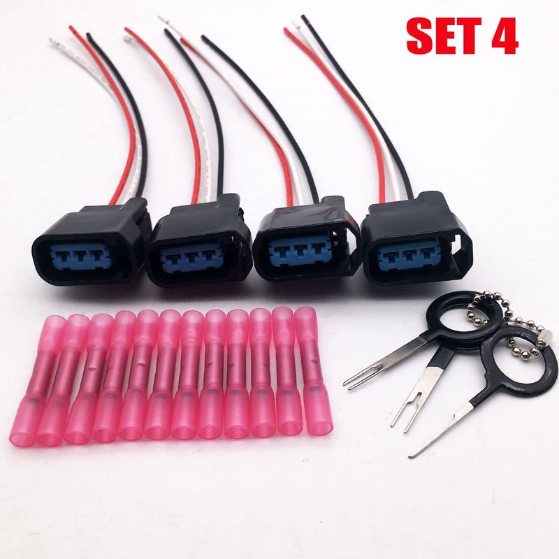 IBVIBV SET 4 Ignition Coil Connector Plug pigtails work For HONDA CIVIC CRV S2000 ACURA RSX K Series - Image 4